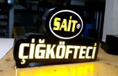Sait Çiğköfteci Yazılı Tabelası 3D Led Neon Etkili Işıklı Tabela Kutu Harf Depo Reklam İstanbul - 1