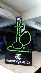 Garden Çamlıca Logo Tabela Yazılı 3D Led Neon Etkili Işıklı Tabela Kutu Harf Depo Tabela İstanbul - 1