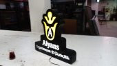 Alyans Organizasyon ve Çiçekçilik Firma Logo Butik Tabelası 3D Neon Etkili Işıklı LED Tabela Harf - 3