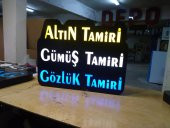 Altın Gümüş Gözlük Tamiri Yazılı Tabelası 3D Led Neon Etkili Işıklı Tabela Kutu Harf Depo Tabela thumbnail 2