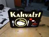 3D Kahvaltı Yazılı LED Tabela Neon Etkili Depo Reklam Tabela Maltepe İstanbul - 2