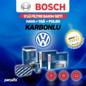 VW Jetta 1.6 TDI Bosch 3lü Filtre Bakım Seti 2011-2015 Karbonlu - 1