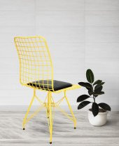 Chic Life Sarı 4 lü Tel Sandalye - 3