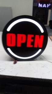 Open Açık Yazılı Tabela 3D Led Neon Etkili Işıklı Tabela Kutu Harf Depo Reklam Tabela Maltepe Kartal - 1