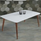 60x100 cm Ahşap Ayaklı Orta Sehpa Beyaz A2 - 1