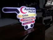 Aydoğan Gıda Kozmetik Market Tabela 3D Led Neon Etkili Işıklı Tabela Kutu Harf Depo Tabela Maltepe thumbnail 4