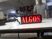 Algos Steakhouse Etçi Tabela 3D Led Neon Etkili Işıklı Tabela Kutu Harf Depo Tabela Maltepe İstanbul thumbnail 1