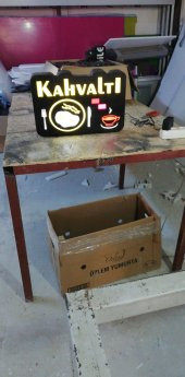 Kahvaltı Resimli Çay Yumurta Fotolu Tabela 3D Led Neon Etkili Işıklı Tabela Kutu Harf Depo Reklam - 1