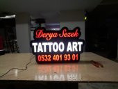 Derya Sezek Tatto Dövmeci Tabela 3D Led Neon Etkili Işıklı Tabela Kutu Harf Depo Reklam Maltepe Şile thumbnail 1
