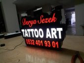 Derya Sezek Tatto Dövmeci Tabela 3D Led Neon Etkili Işıklı Tabela Kutu Harf Depo Reklam Maltepe Şile thumbnail 2