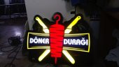 Döner Durağı Tabelası 3D Led Neon Etkili Işıklı Tabela Kutu Harf Depo Reklam Tabela Kartal Bostancı thumbnail 2