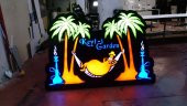 Keyfi Garden Yön İşaretli Tabelası 3D Led Neon Etkili Işıklı Tabela Kutu Harf Depo Reklam Tabela thumbnail 3