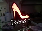 Pabucum Ayakkabı Dükkan Tabelası 3D Led Neon Etkili Işıklı Tabela Kutu Harf Depo Reklam Tabela - 2