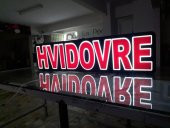 Hvidovre Kırmızı Renk Yazılı Tabela 3D Led Neon Etkili Işıklı Tabela Kutu Harf Depo Reklam Tabela - 1
