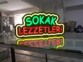Sokak Lezzetler Tabela 3D Led Neon Etkili Işıklı Tabela Kutu Harf Depo Reklam Tabela Kartal İstanbul thumbnail 1