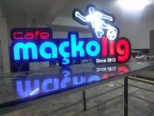 Maçkolig Futbol Kafe Tabela 3D Led Neon Etkili Işıklı Tabela Kutu Harf Depo Reklam Tabela Kartal - 1