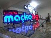 Maçkolig Futbol Kafe Tabela 3D Led Neon Etkili Işıklı Tabela Kutu Harf Depo Reklam Tabela Kartal - 2