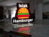 Görselli Islak Hamburger Tabela 3D Led Neon Etkili Işıklı Tabela Depo Reklam Tabela İstanbul Atalar thumbnail 1