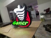 Tavuk Döner Tabela 3D Led Neon Etkili Işıklı Ledli Tabela Kutu Harf Depo Reklam Tabela İstanbul - 1