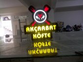 Akçaabat Köfte Tabela 3D Led Neon Etkili Işıklı Tabela Kutu Harf Depo Reklam Tabela İstanbul Kartal thumbnail 2