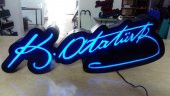 Mustafa Kemal Atatürk İmza Tabela 3D Led Neon Etkili Işıklı Tabela Kutu Harf Depo Reklam Tabela - 1