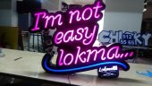 I'm not easy lokma Yazılı Tabela 3D Led Neon Etkili Işıklı Tabela Depo Reklam Tabela Kartal İstanbul thumbnail 2