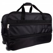 Bagacar Tekerlekli Körüklü Büyük Boy Seyahat Valizi Siyah - 3