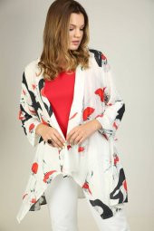 Çiçek Desenli İkili Takım Viskon Kadın Bluz - Büyük Beden - 1