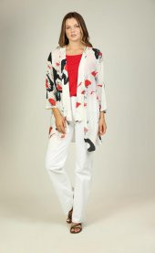 Çiçek Desenli İkili Takım Viskon Kadın Bluz - Büyük Beden - 4