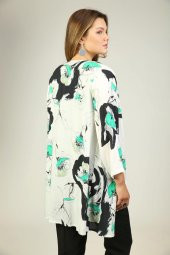 Çiçek Desenli İkili Takım Viskon Kadın Bluz - Büyük Beden - 8