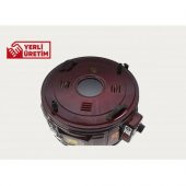 Uzel Merpa Bordo Yuvarlak Davul Fırın Tek Tepsili Camlı Termostatlı Ücretsiz Kargo - 2