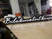 Lokmacılar İçin Slogan Yazılı Tabela 3D Led Neon Etkili Işıklı Tabela Depo Reklam Tabela İstanbul - 1
