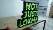 Not Just Lokma Yazılı Lokmacı Tabelası 3D Led Neon Etkili Işıklı Tabela Kutu Harf Butik Tabela Depo thumbnail 1