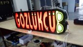 Gözlükçü Optik Tabelası 3D Led Neon Etkili Işıklı Tabela Kutu Harf Depo Tabela Reklam Butik Tabela - 1