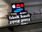 Lg Huawei Iphone Samsung SonyTeknik Servis Tabelası 3D Led Neon Etkili Işıklı Tabela Kutu Harf Depo - 2
