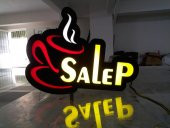 Salep Cafe Tabelası 3D Led Neon Etkili Işıklı Tabela Kutu Harf Depo Reklam Tabela Kartal İstanbul thumbnail 1