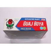 Red Rose 12X25ml Tek Renk Guaj Boya (KIRMIZI)(ÜCRETSİZ KARGO) - 2
