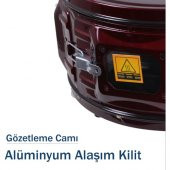 Uzel Merpa Bordo Yuvarlak Davul Fırın Tek Tepsili Ücretsiz Kargo - 4