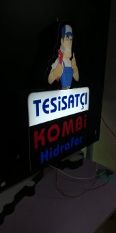 Tesisatçı Doğalgazcı Hidrosfer Tabelası 3d Led Tabela Neon Etkili Işıklı Depo Reklam İstanbul - 2