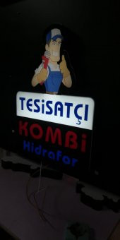 Tesisatçı Doğalgazcı Hidrosfer Tabelası 3d Led Tabela Neon Etkili Işıklı Depo Reklam İstanbul - 4