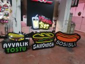 Ayvalik Tost Vitamin Bar Sandwich Sosisli 3d Led Tabela Neon Etkili Işıklı Depo Reklam İstanbul - 3