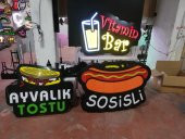 Ayvalik Tost Vitamin Bar Sandwich Sosisli 3d Led Tabela Neon Etkili Işıklı Depo Reklam İstanbul - 4