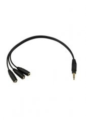 5+1 Ses Sistemi Bağlantı Aux Kablosu 1 Erkek 3 Dişi Çoklayıcı - 3