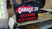 Garage 39 Otopark Otoyıkama 3d Led Işıklı tabela 3D TABELA KUTU HARF IŞIKLI thumbnail 1