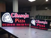 Cihangir Pizza tabelası 3D led tabela neon etkili ışıklı tabela kutu harf depo reklam kartal tuzla - 4