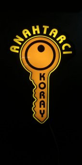 Anahtarcı Koray tabelası 3D led tabela neon etkili ışıklı tabela kutu harf depo reklam kartal thumbnail 2