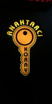 Anahtarcı Koray tabelası 3D led tabela neon etkili ışıklı tabela kutu harf depo reklam kartal thumbnail 3