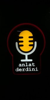 Anlat Derdini Mikrofon tabelası 3D led tabela neon etkili ışıklı tabela kutu harf depo reklam kartal - 4