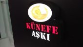 Künefe Aşkı tabelası 3D led tabela neon etkili ışıklı tabela kutu harf depo reklam kartal istanbul thumbnail 1