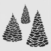 Evergreen Stencil Boyama şablonu 30x30 cm, Duvar Stencil, Fayans Stencil, Mobilya Stencil - 1